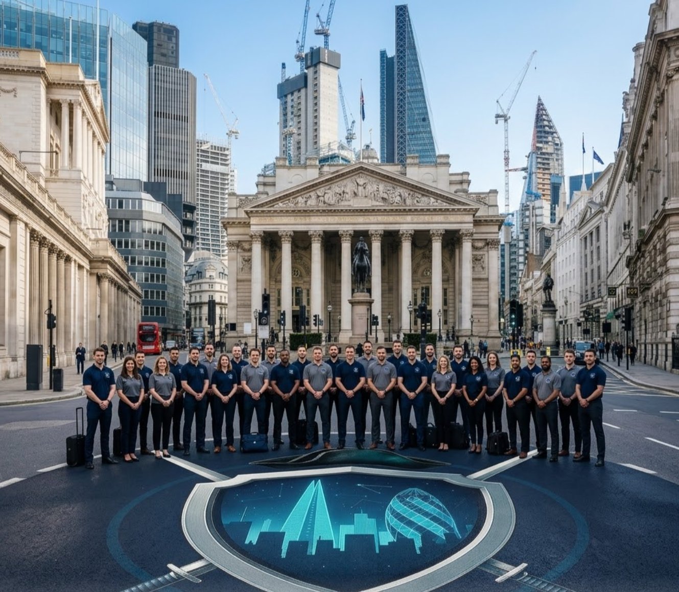 The Musketeers Security team — City of London, Royal Exchange